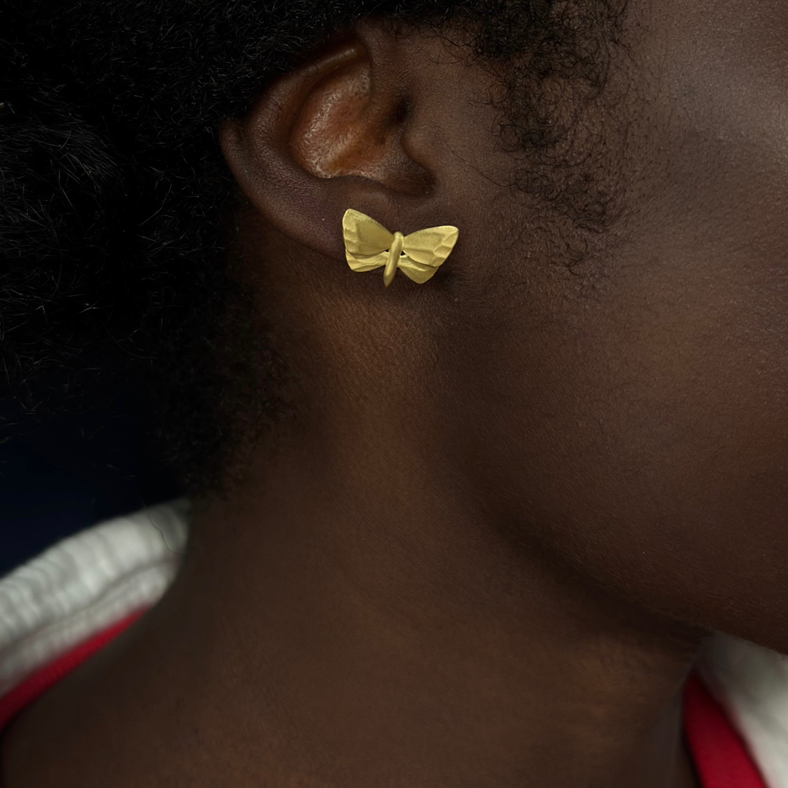 Gabriella Kiss 18k Butterfly Post Earrings