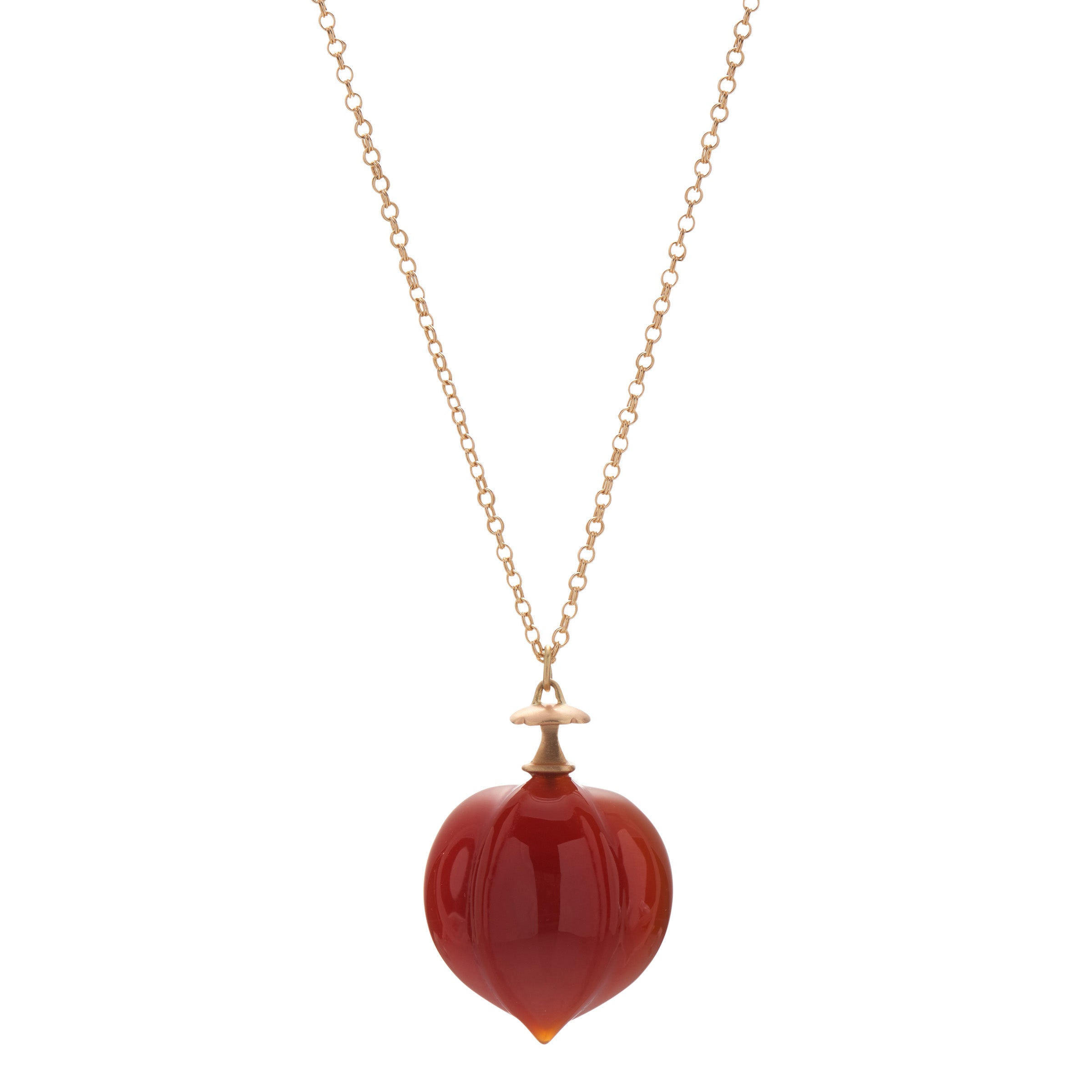 Gabriella Kiss 14k Carnelian Hickory Nut Necklace