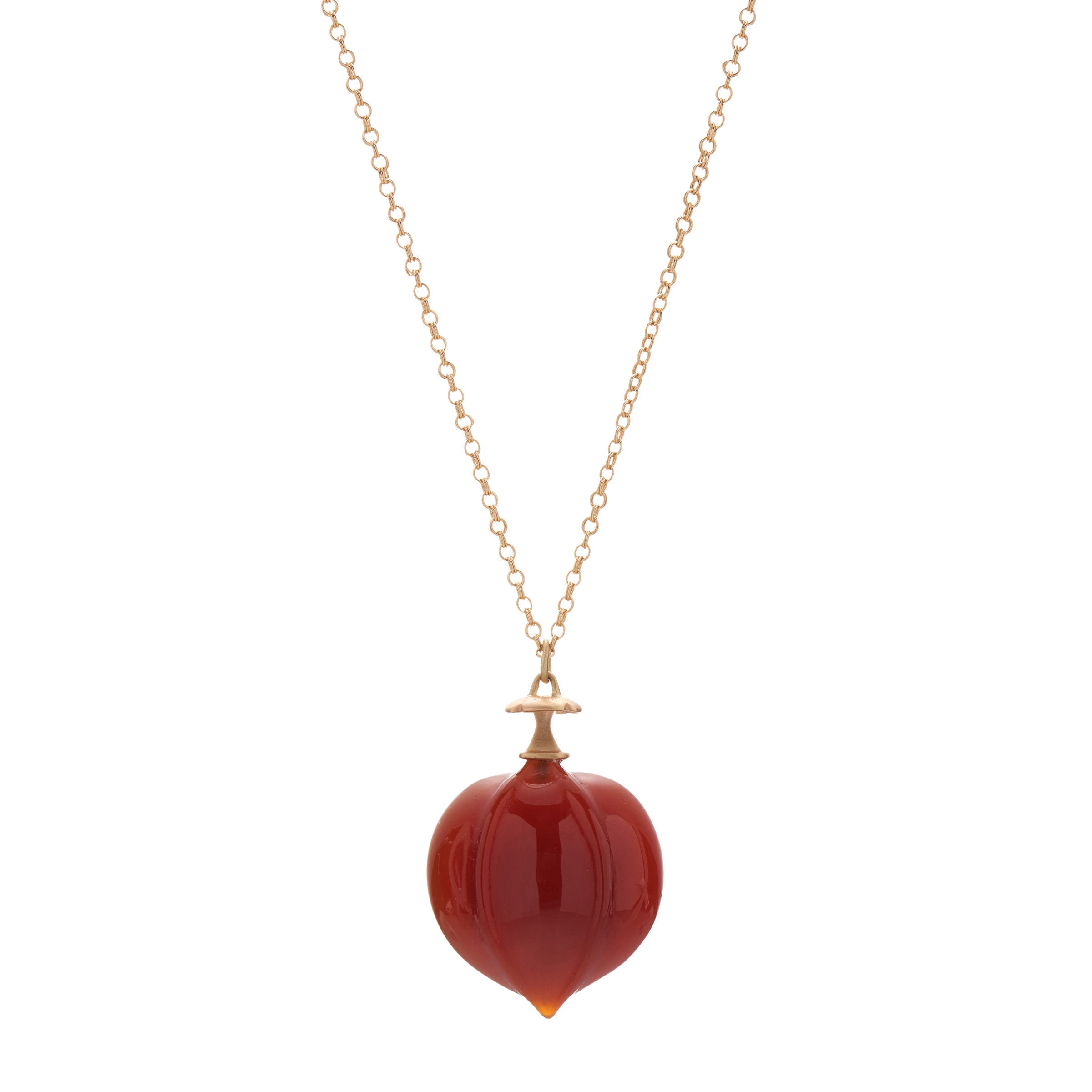 Gabriella Kiss 14k Carnelian Hickory Nut Necklace