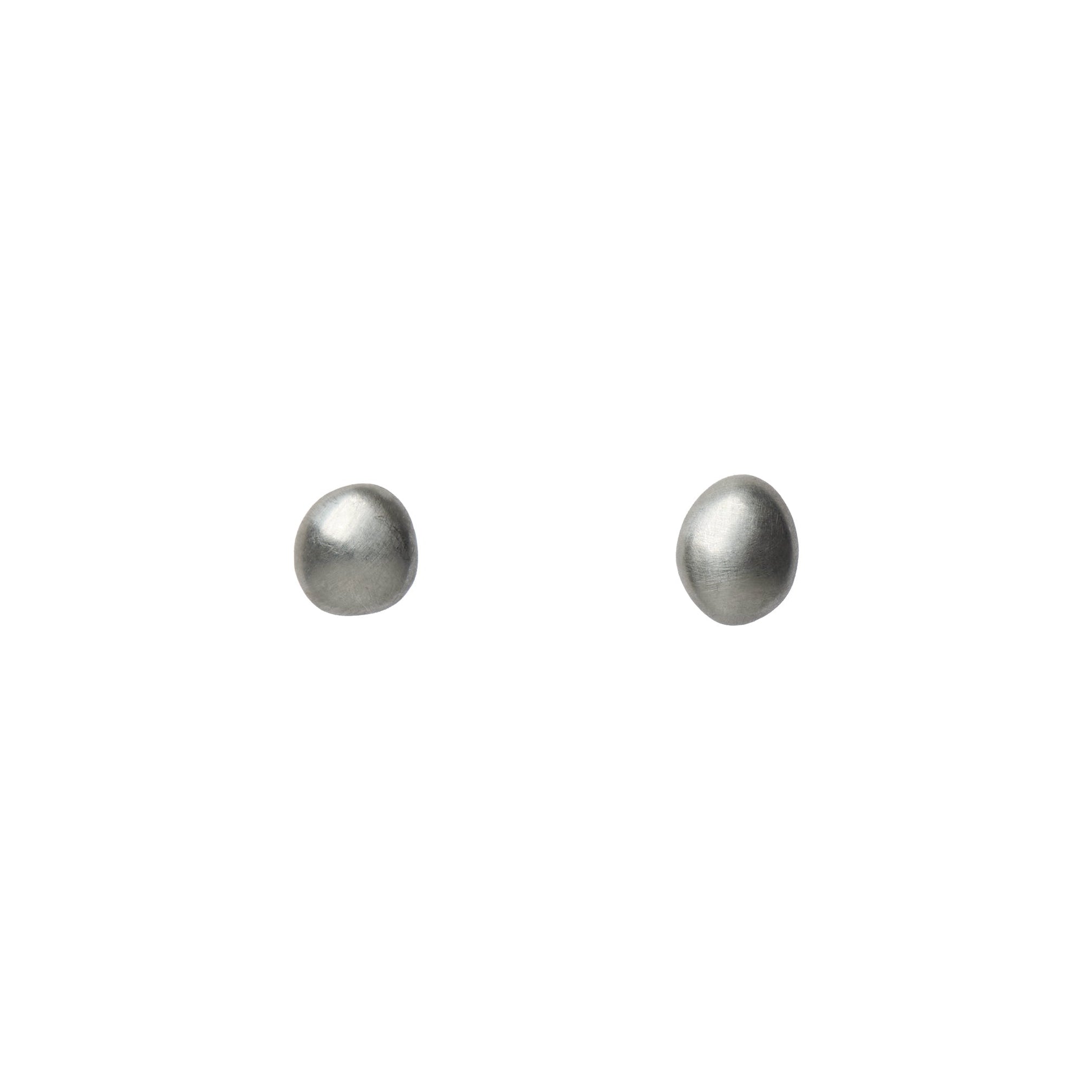 Gabriella Kiss Sterling Silver Large Pebble Stud Earrings