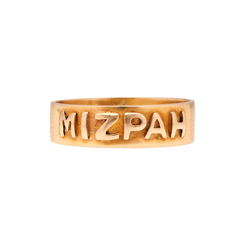Antique Victorian 18k Mizpah Band Ring