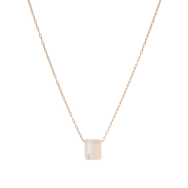 TenThousandThings 18k Mother of Pearl Chicklet Necklace