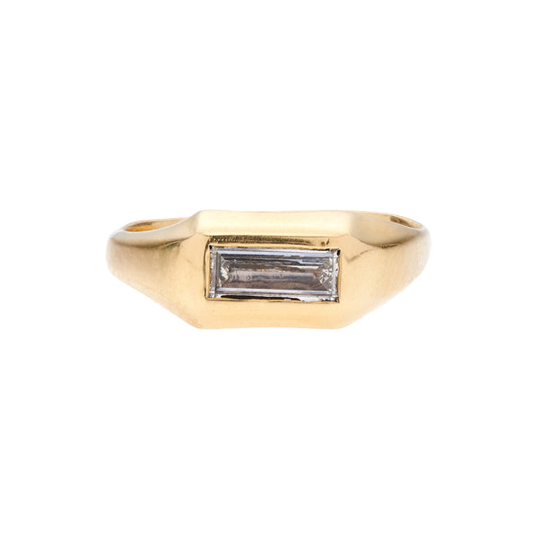 TenThousandThings 18k Diamond Baguette Ring