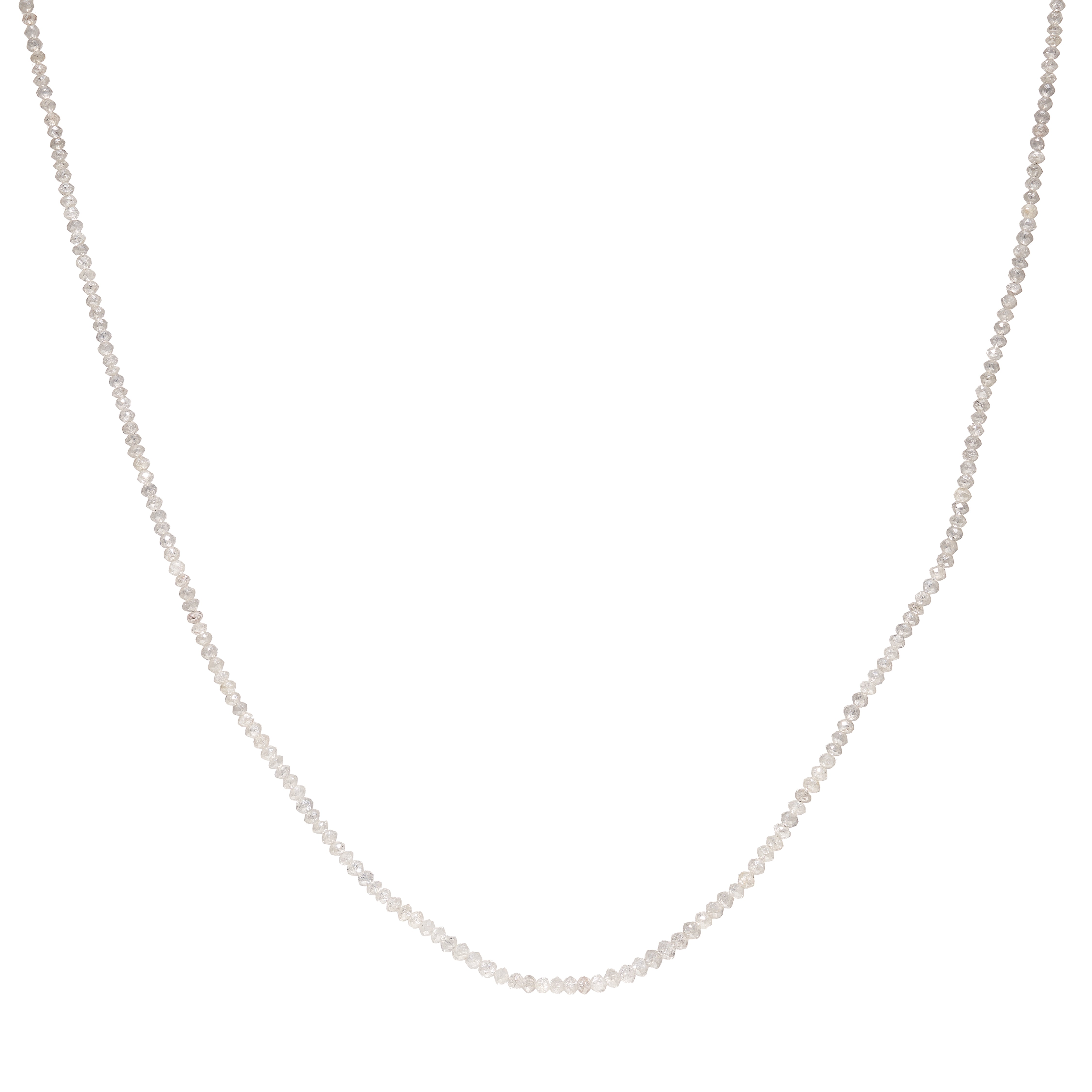 Tura Sugden Tiny Facetted Diamond Bead & 18k Gold Chain Necklace - 16"
