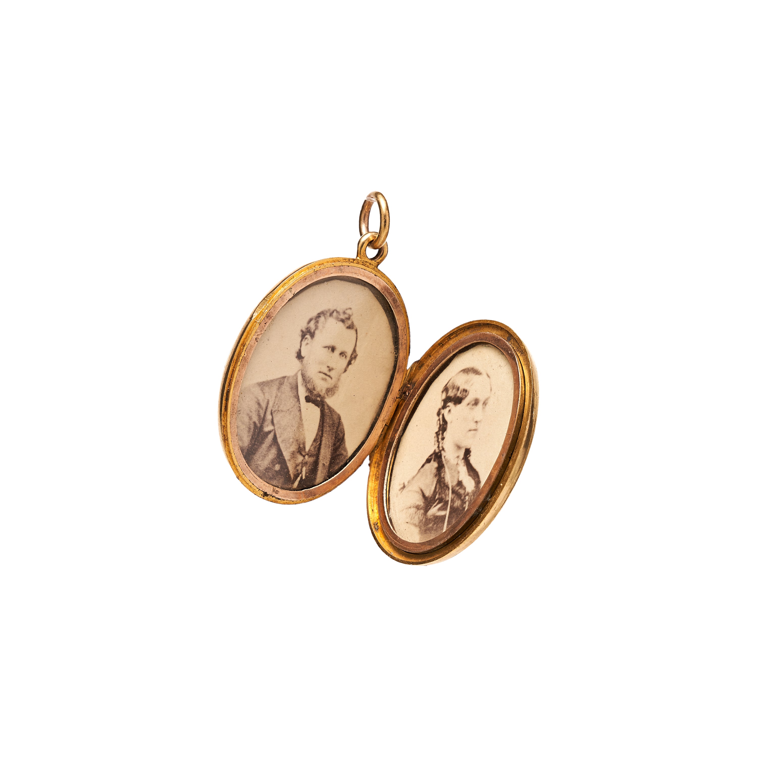 Antique Victorian 18k Engraved Enamel Natural Pearl Locket Pendant