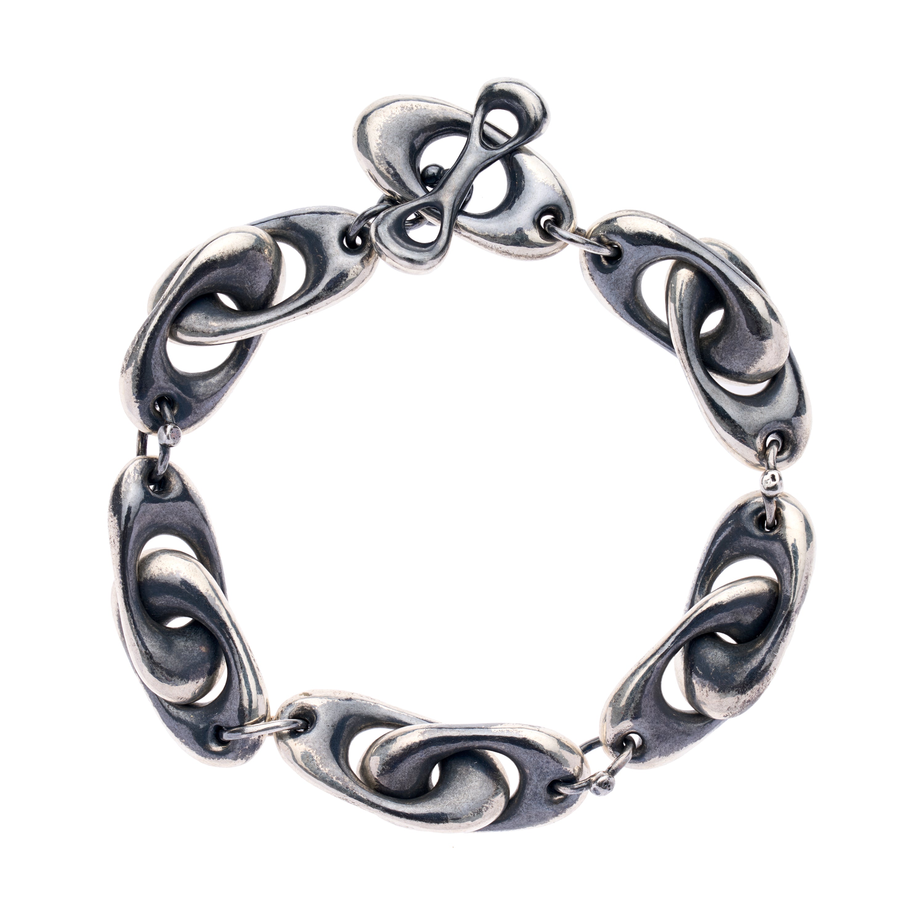 TenThousandThings Sterling Silver Puffy Link Bracelet