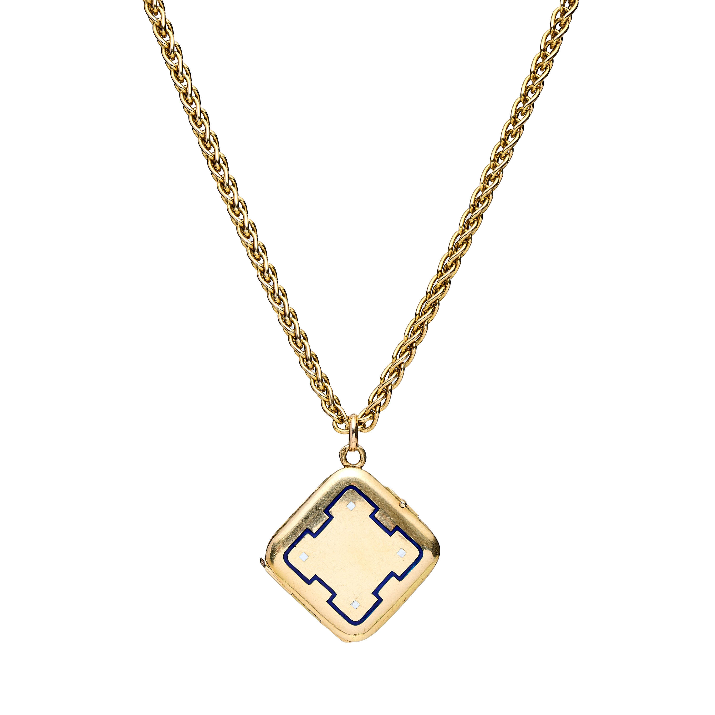 Vintage Mid-Century 14k Woven Wheat Chain -18"