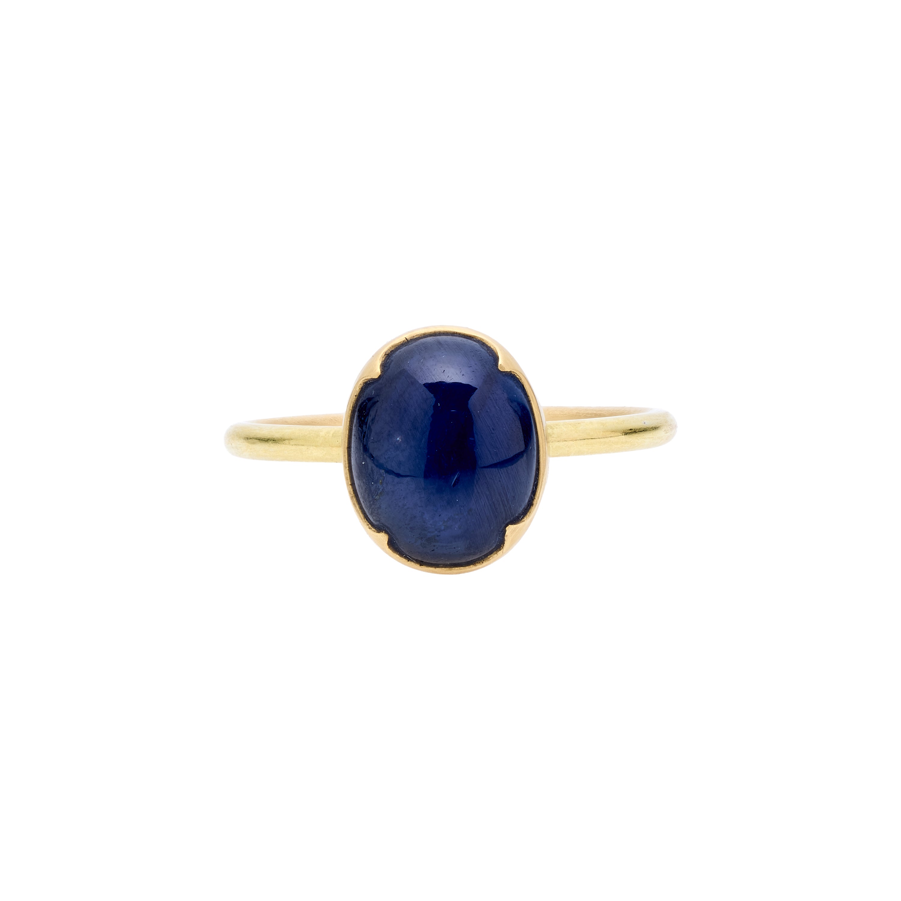 Gabriella Kiss 18k Natural Oval Blue Sapphire Ring- 3.6ct