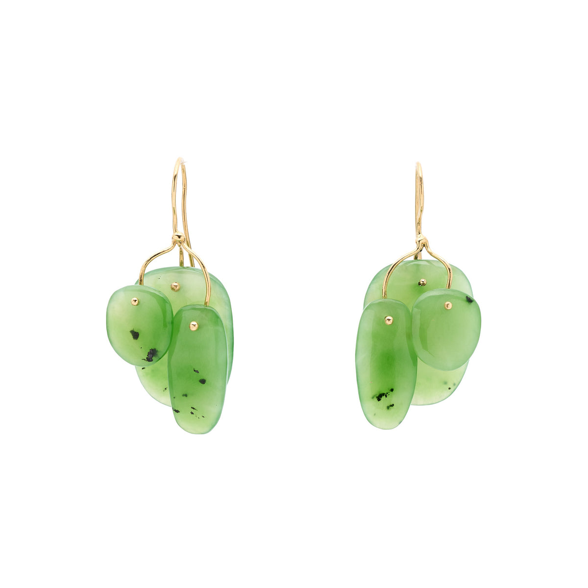 TenThousandThings 18k Tiny Jade Mobile Earrings