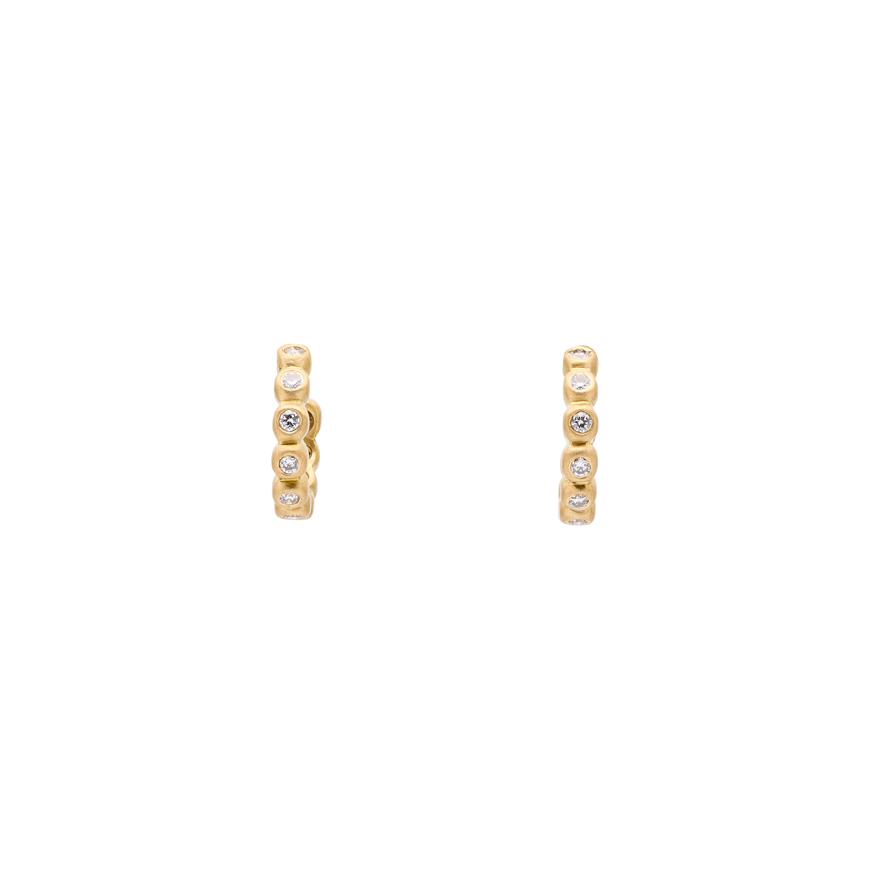 Marian Maurer 18k Diamond City Hoop Earrings