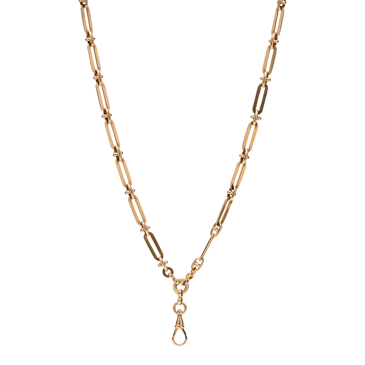 Antique 14k Fancy Link Albert Chain - 18"