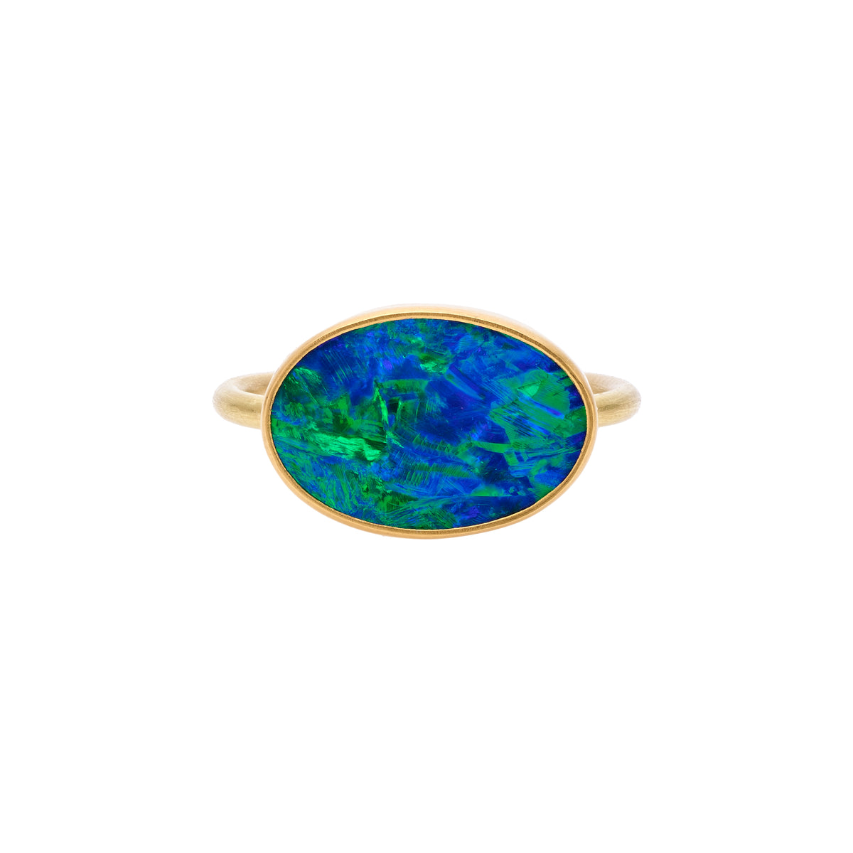 Gabriella Kiss 18k Horizontal Oval Opal Ring- 4.01ct