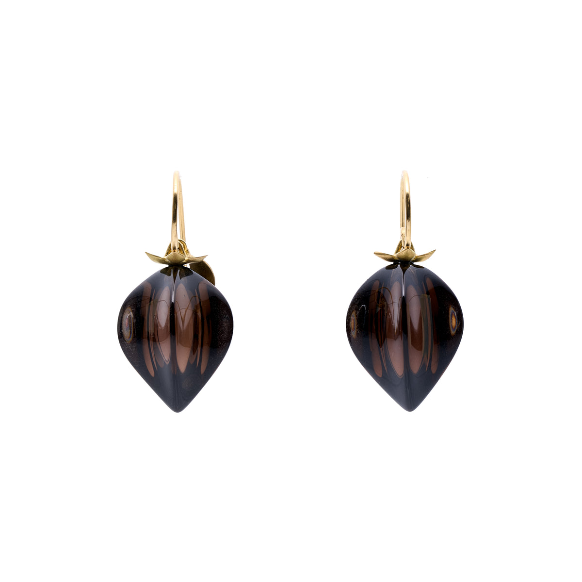 Gabriella Kiss 18k Small Topaz Chinese Lantern Earrings