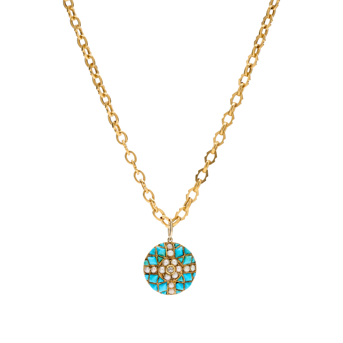 Antique Victorian French 18k Handmade Chain - 20"