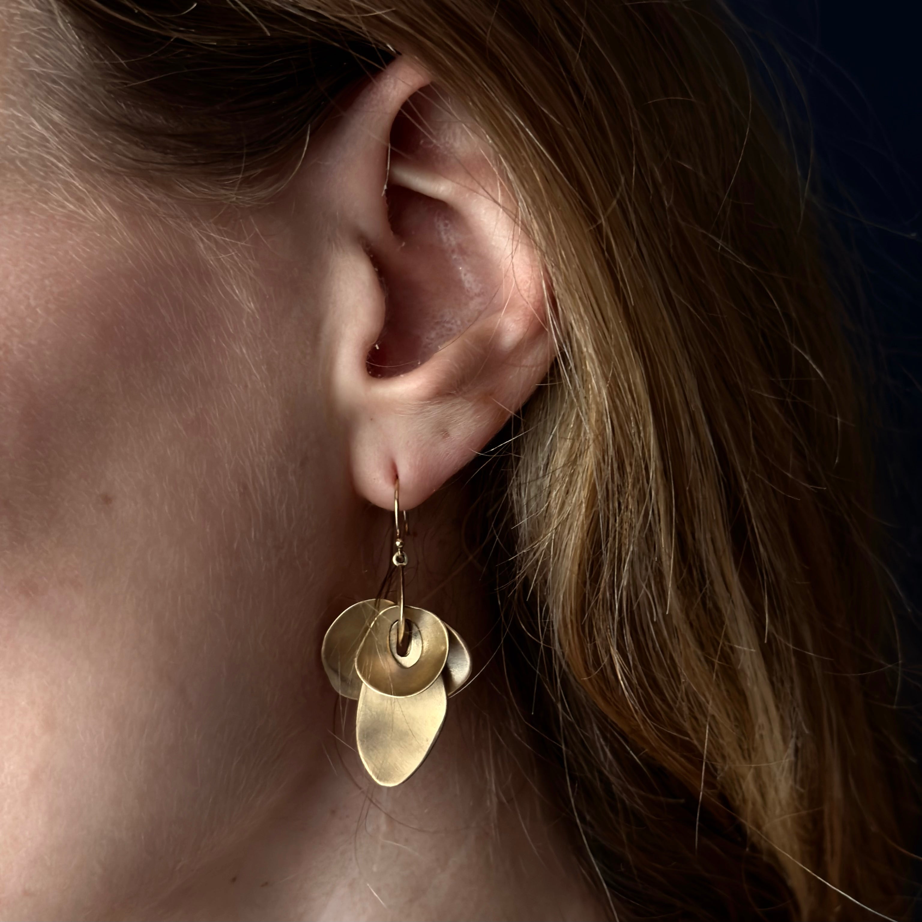 TenThousandThings 10k Large Orchid Earrings