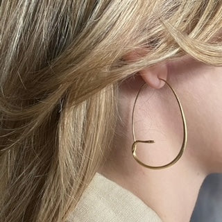 Gabriella Kiss 18k Large Snake Hoops with Diamond Eyes