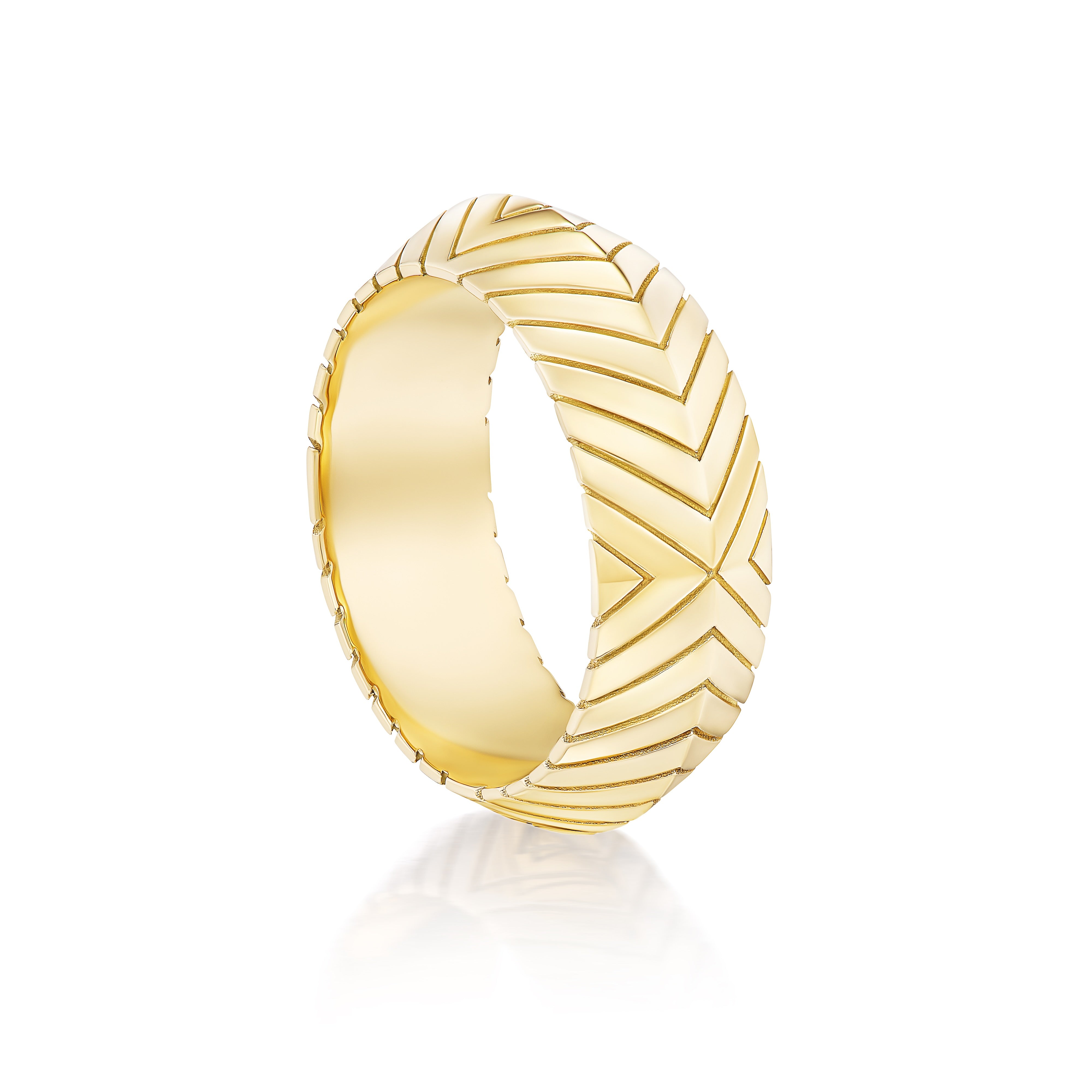 Harwell Godfrey 18k Masego Knife Edge Band Ring - 7mm