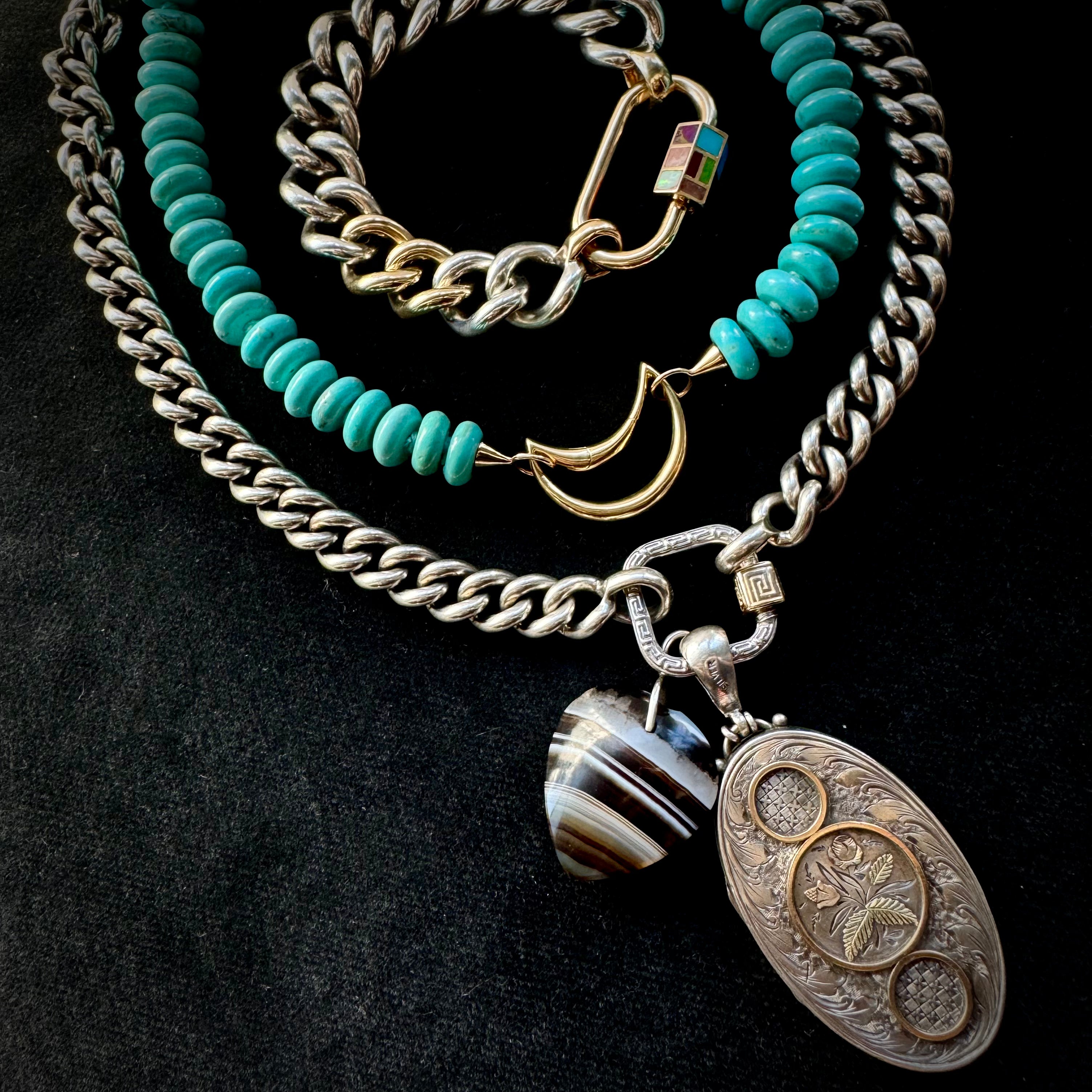 Marla Aaron 14k Turquoise Rondelle Strand - 10mm