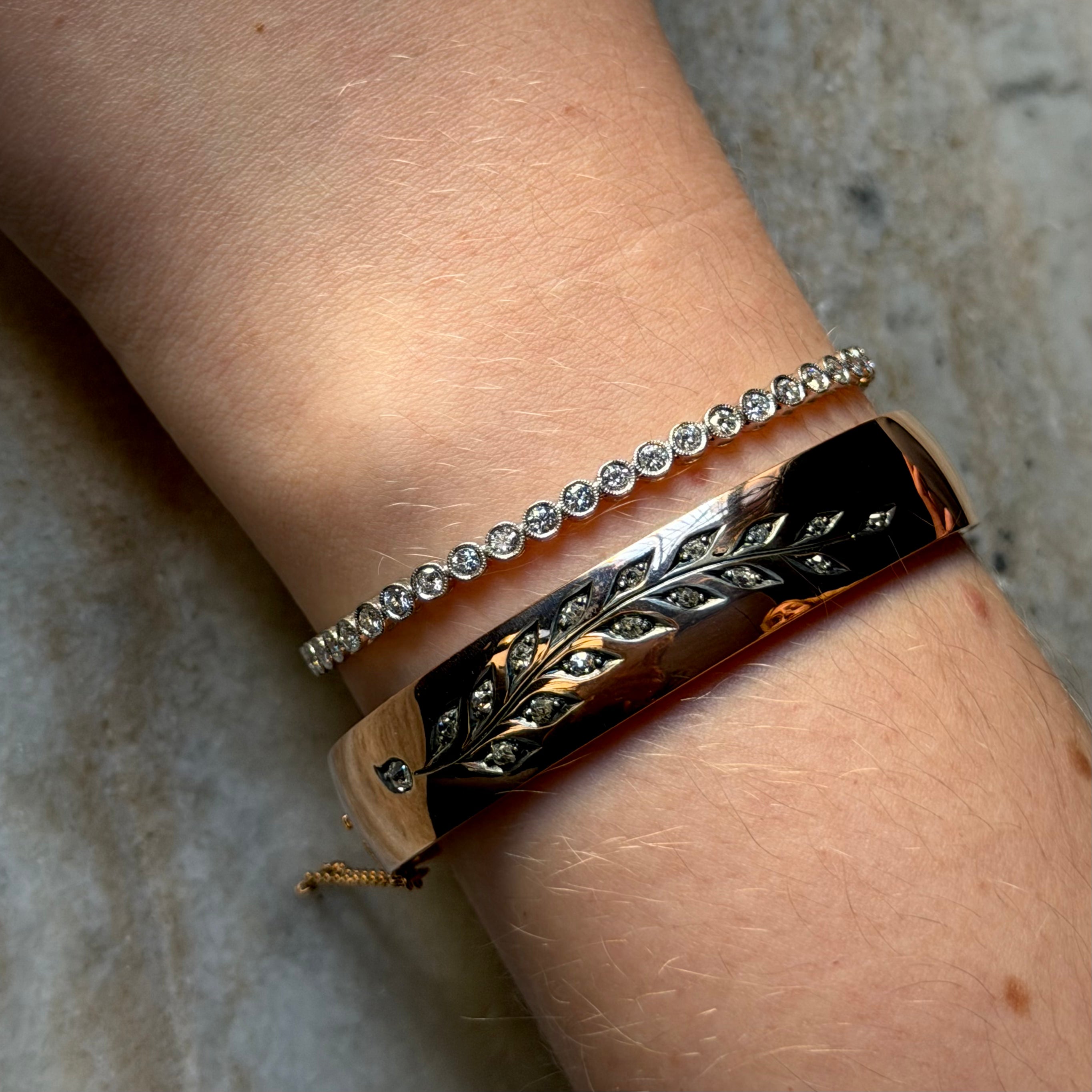 Antique Mid-Century Platinum Diamond Bracelet - 2.75ctw