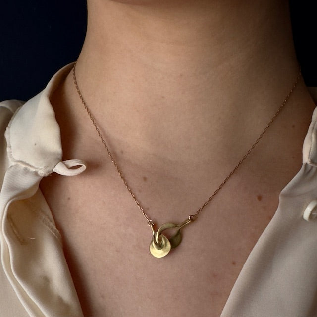 TenThousandThings 18k Single Peacock Link Charm Necklace