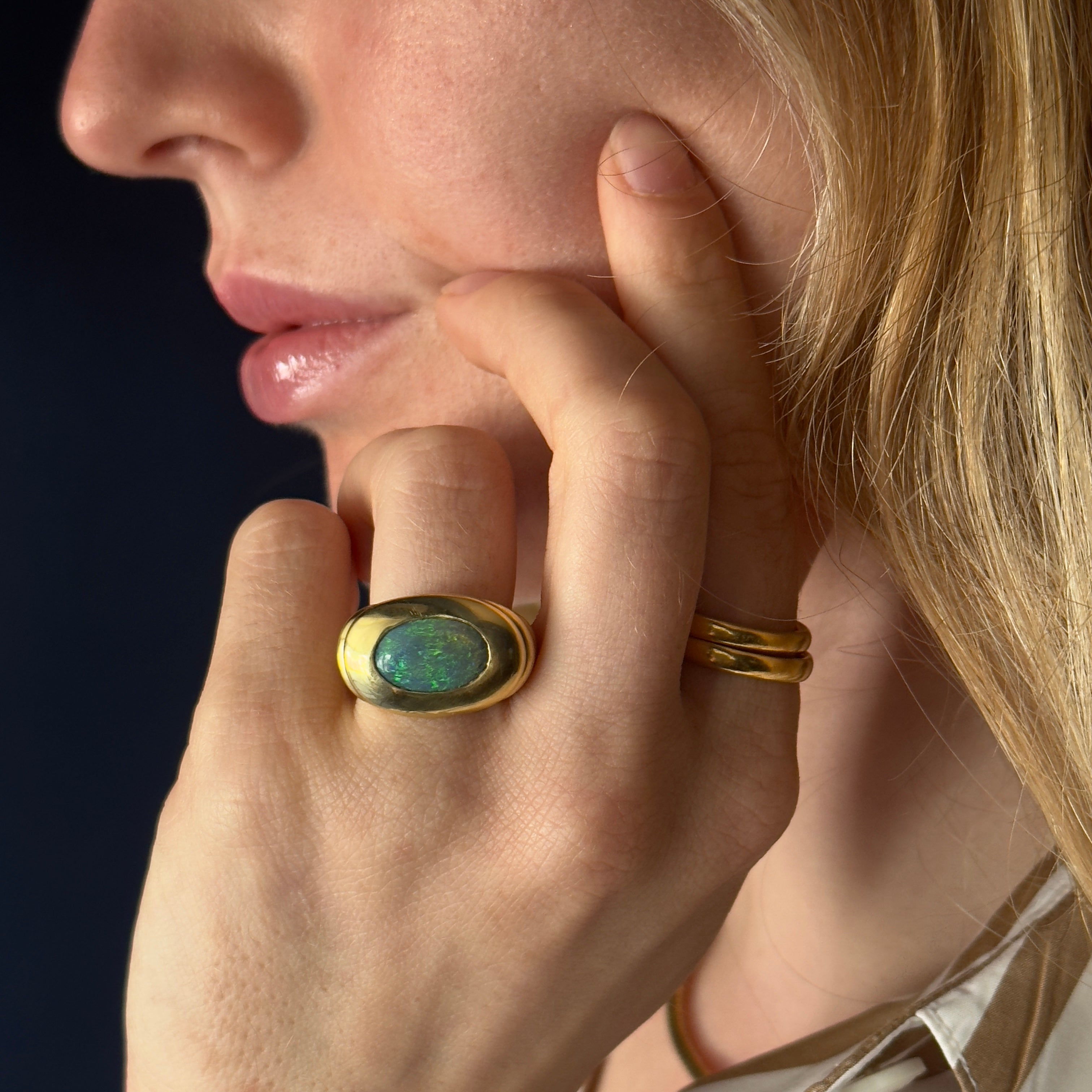 TenThousandThings 18k Opal Ridge Ring