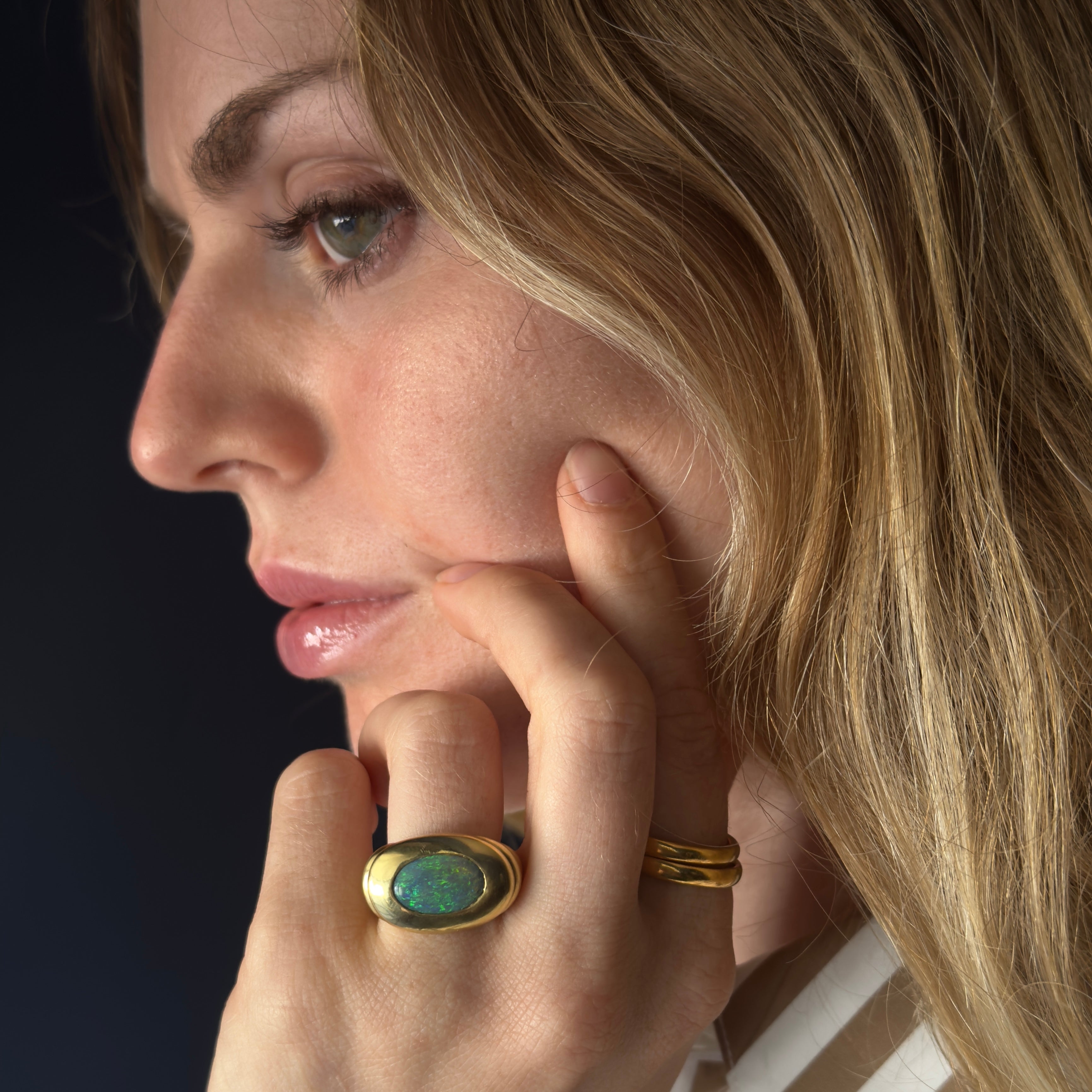 TenThousandThings 18k Opal Ridge Ring