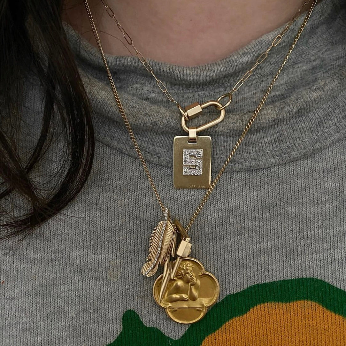 Marla Aaron 14k Yellow Gold Square Link Chain