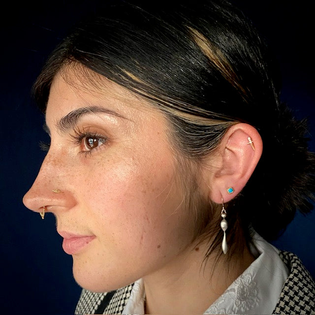 Gabriella Kiss Sterling Silver Small Wingless Wasp Earrings