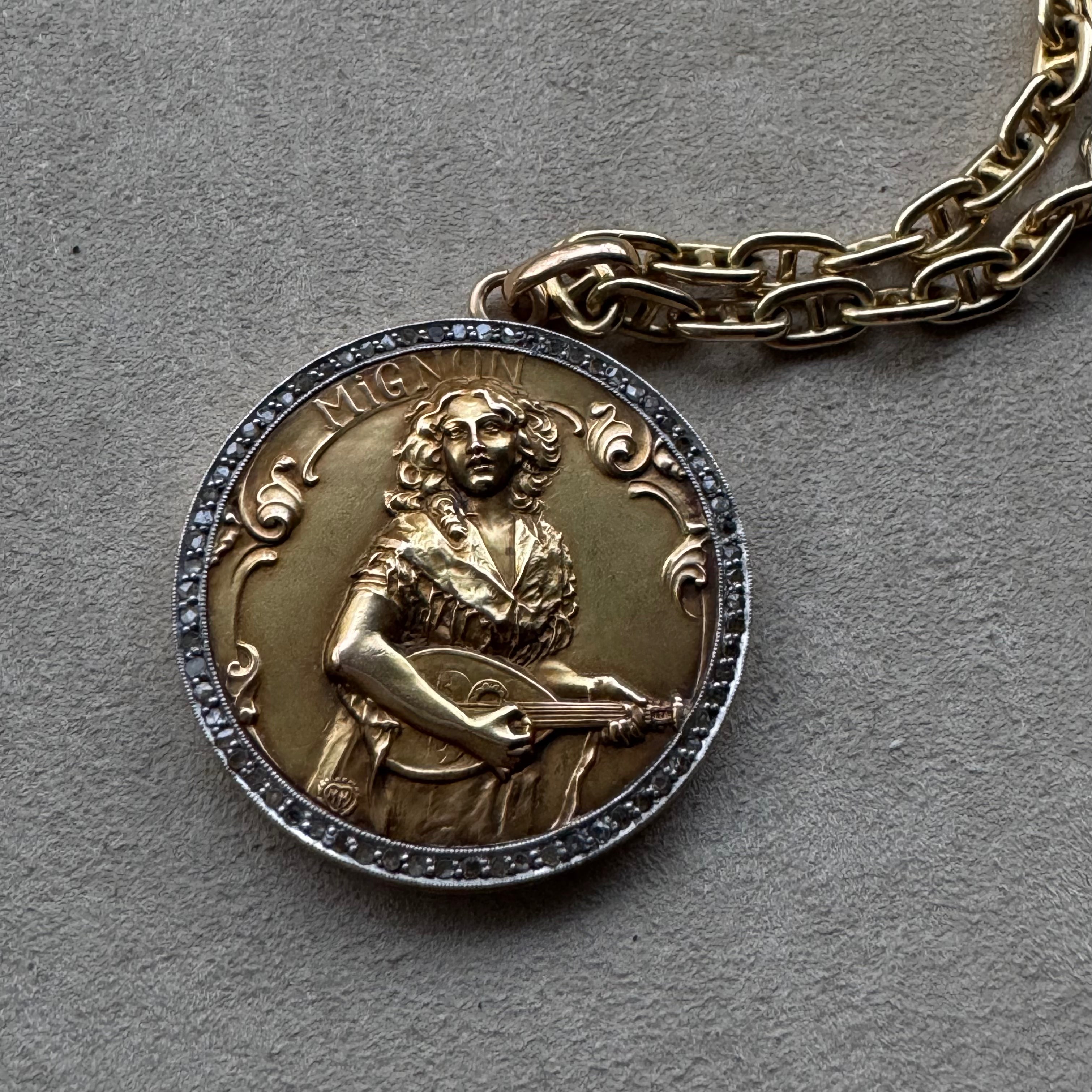 Antique French 18k, Platinum & Diamond "Mignon" Locket