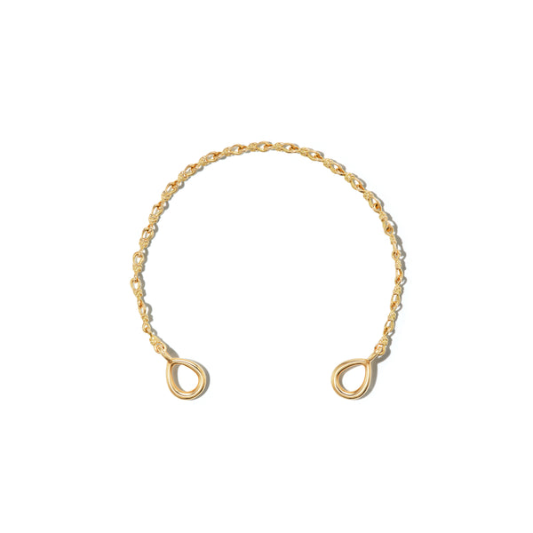 Marla Aaron 18k Gold Handmade 7mm Lover's Knot Chain Bracelet