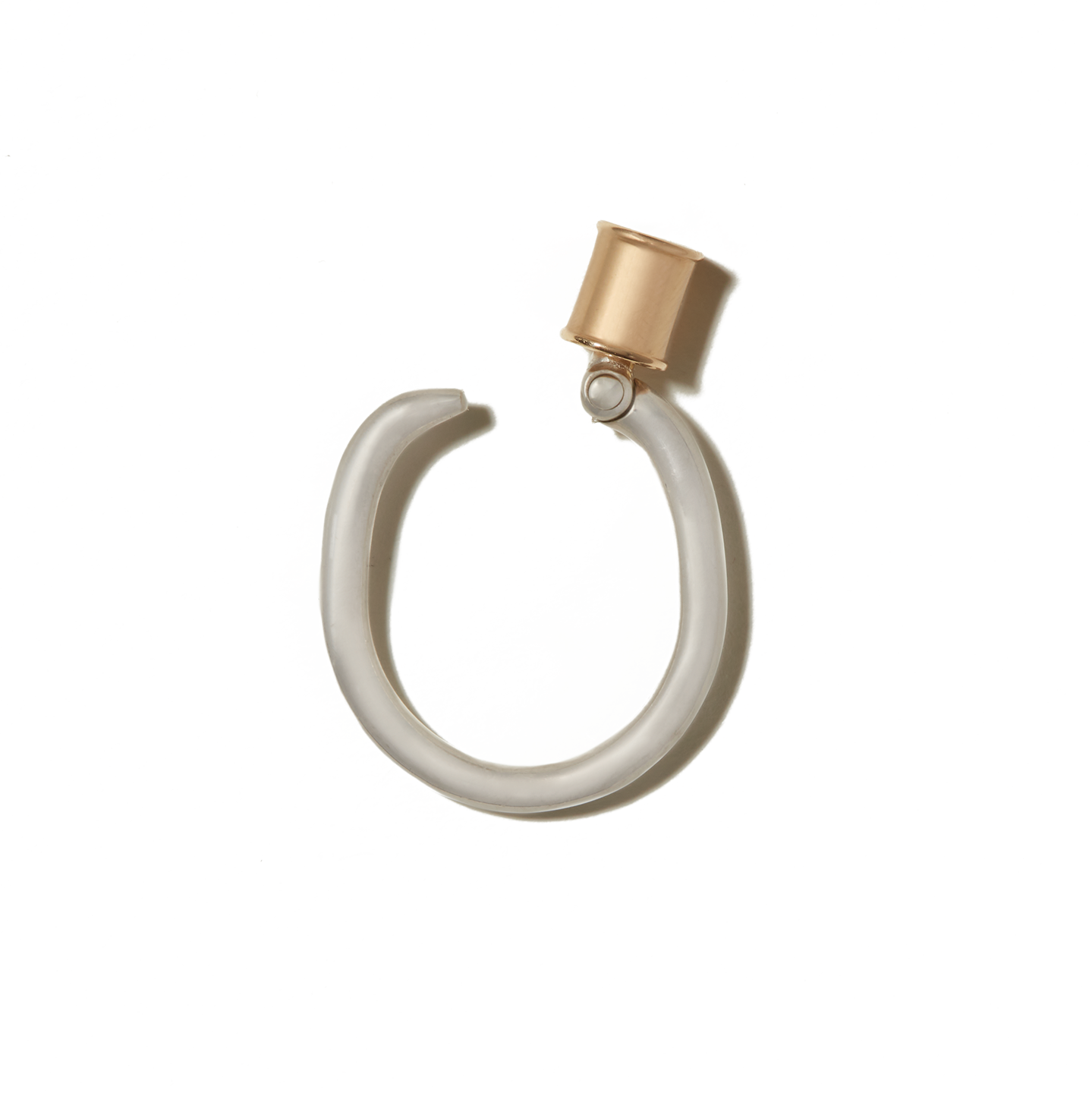 Marla Aaron Silver and 18K Yellow Gold Trundle Lock Ring