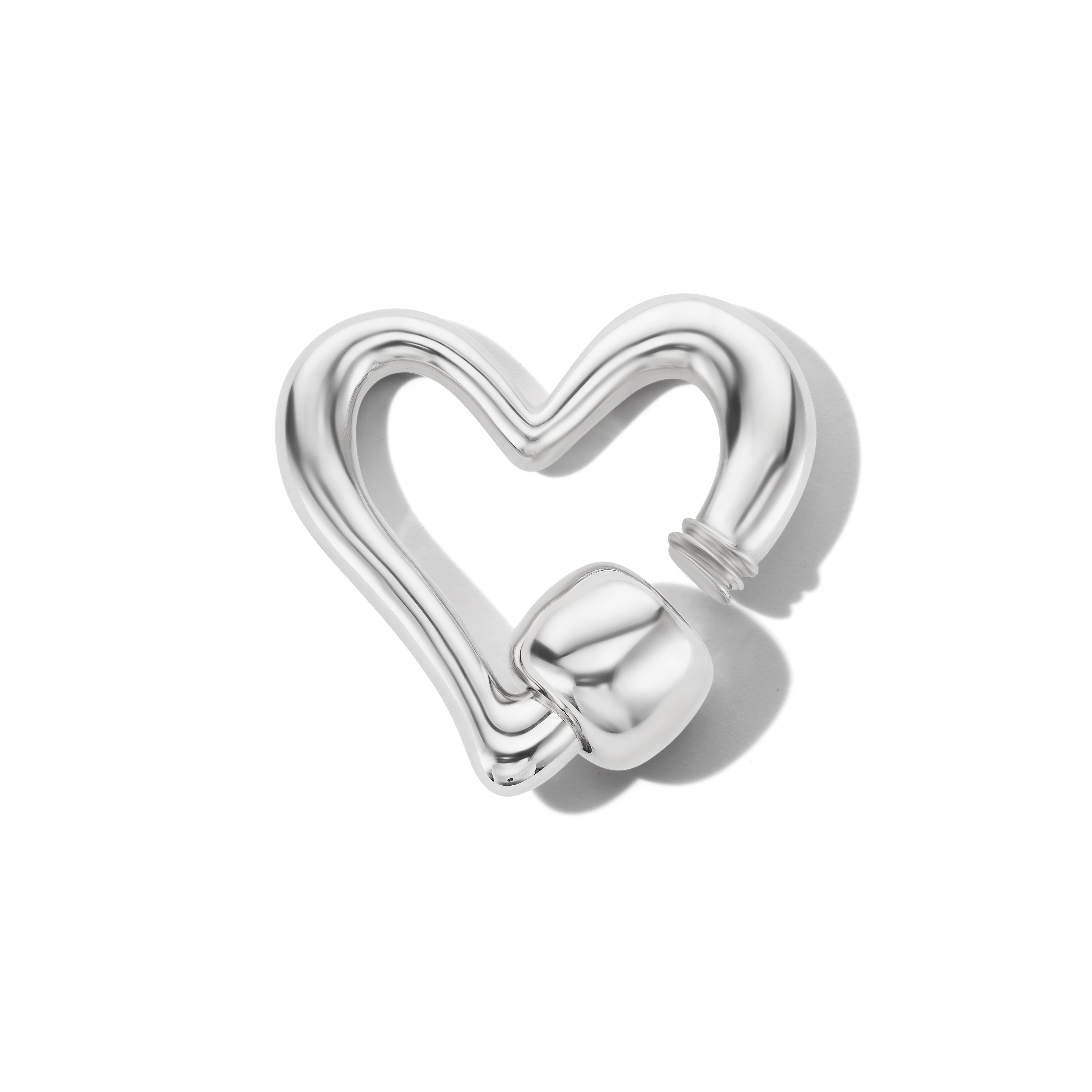 Marla Aaron Freeform Heart Lock in Silver