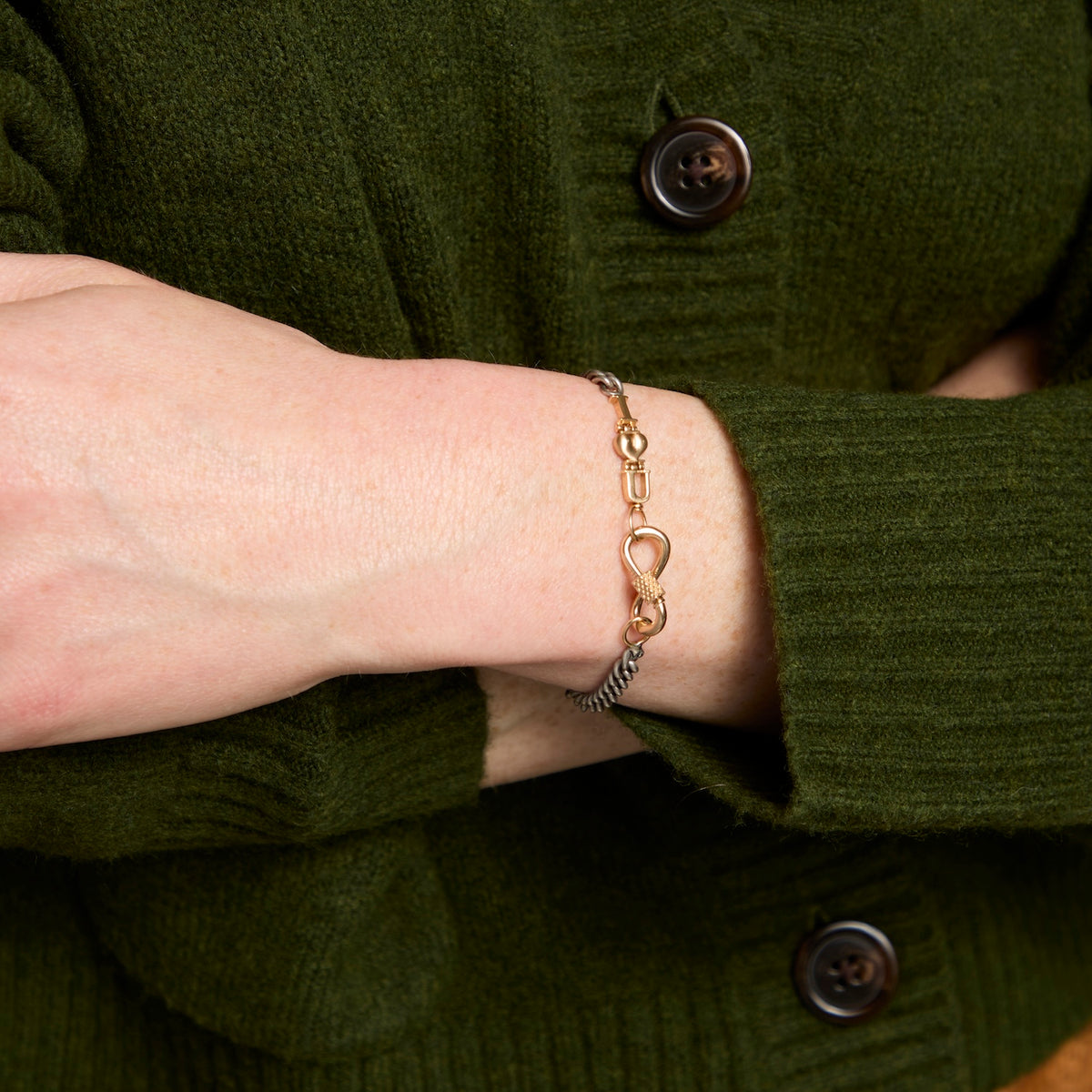 Marla Aaron 14k Yellow Gold Baby DNA Lock