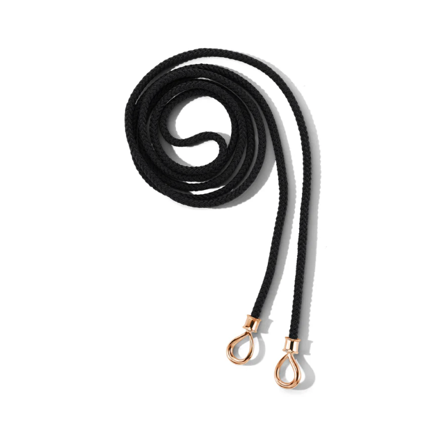 Marla Aaron String Project with Yellow Gold Loops in Black