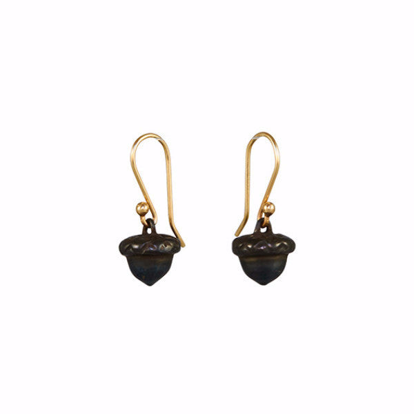 Gabriella Kiss Bronze Baby Acorn Earrings
