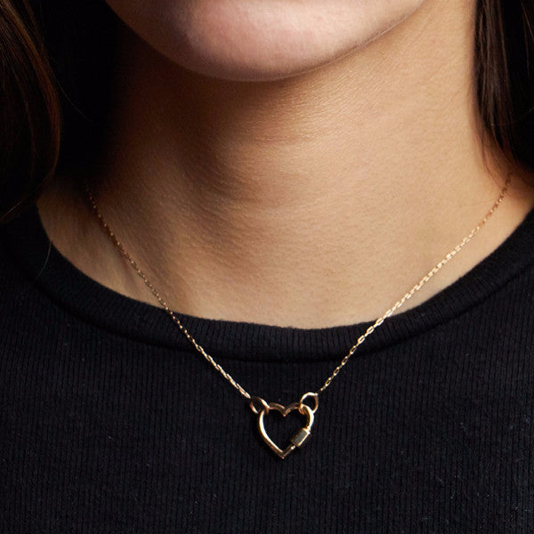 Marla Aaron 14k Yellow Gold Baby Heart Lock