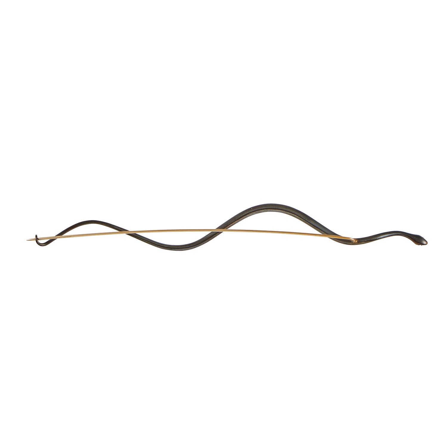 Gabriella Kiss Small Straight Bronze Snake Pin