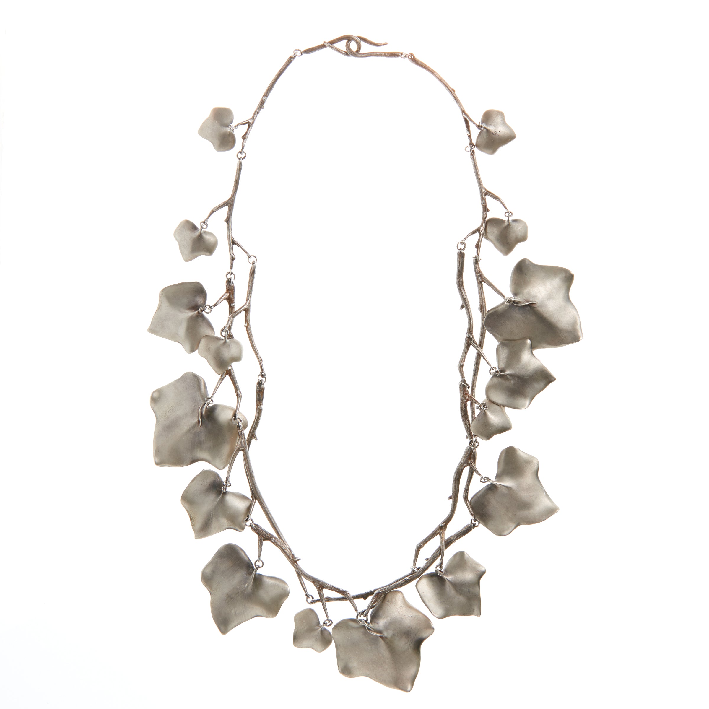 Gabriella Kiss Oxidized Silver Ivy Vine Necklace
