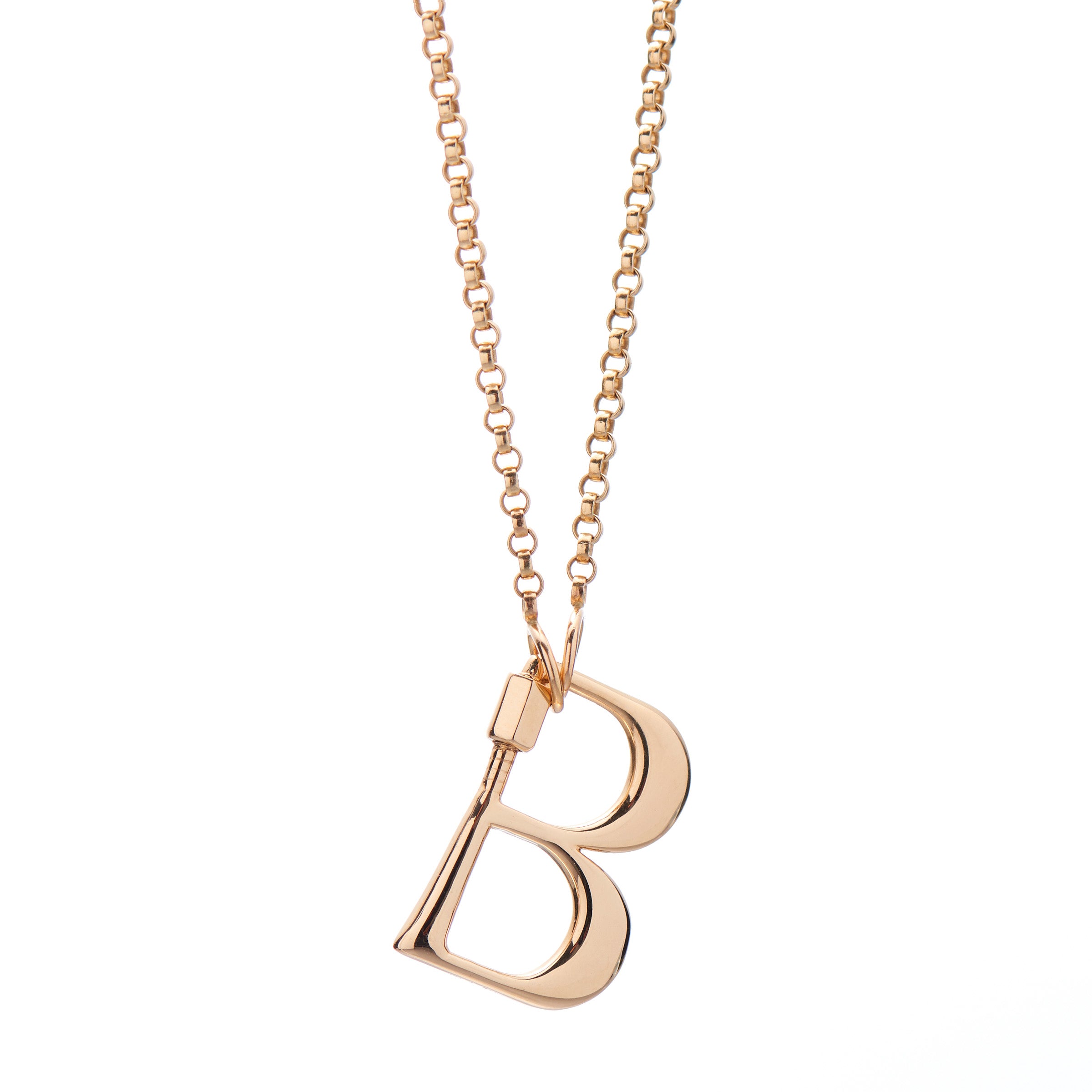 Marla Aaron 14k Gold Small Letter B Lock