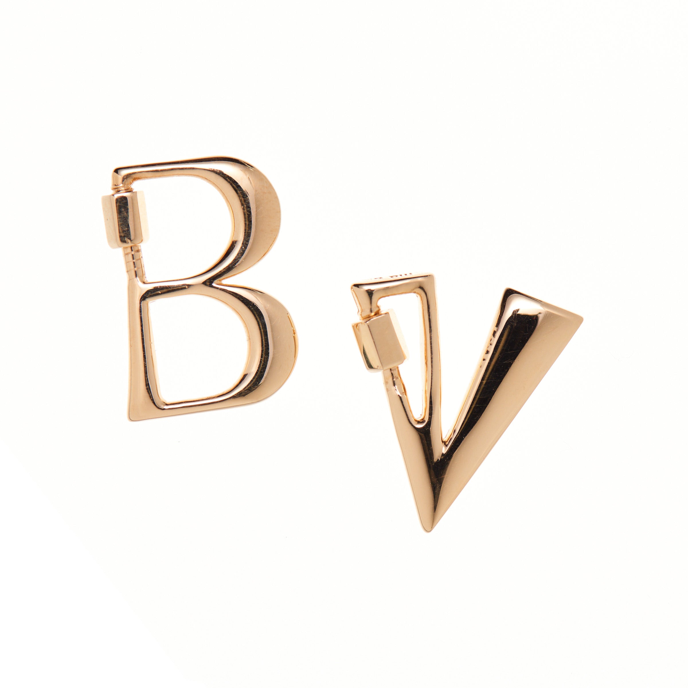 Marla Aaron 14k Gold Small Letter B Lock