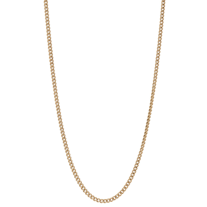 Metier Modern 14k Yellow Gold Solid Curb Link Chain
