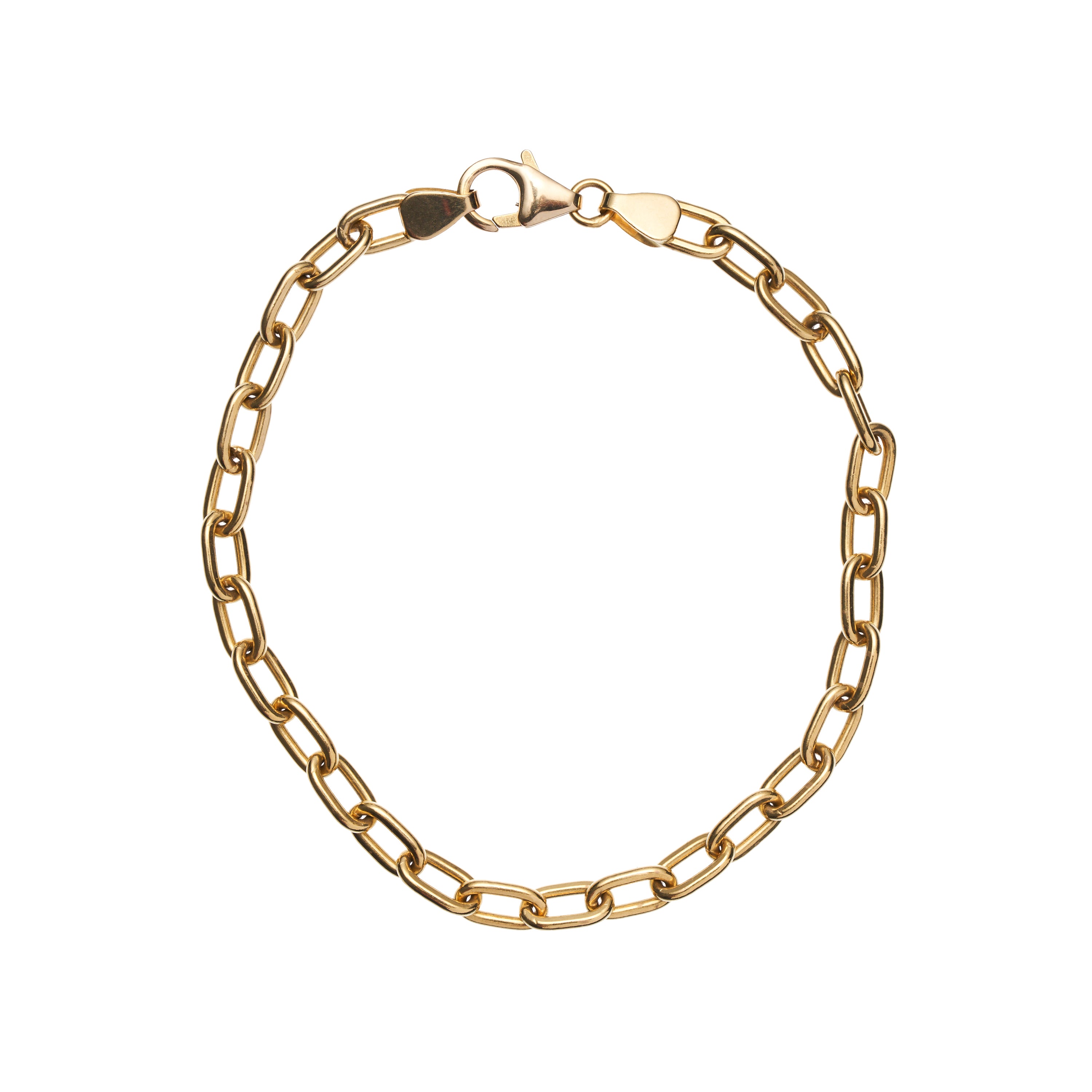 Stephanie Windsor 14kt 120mm Solid Oval Link Bracelet