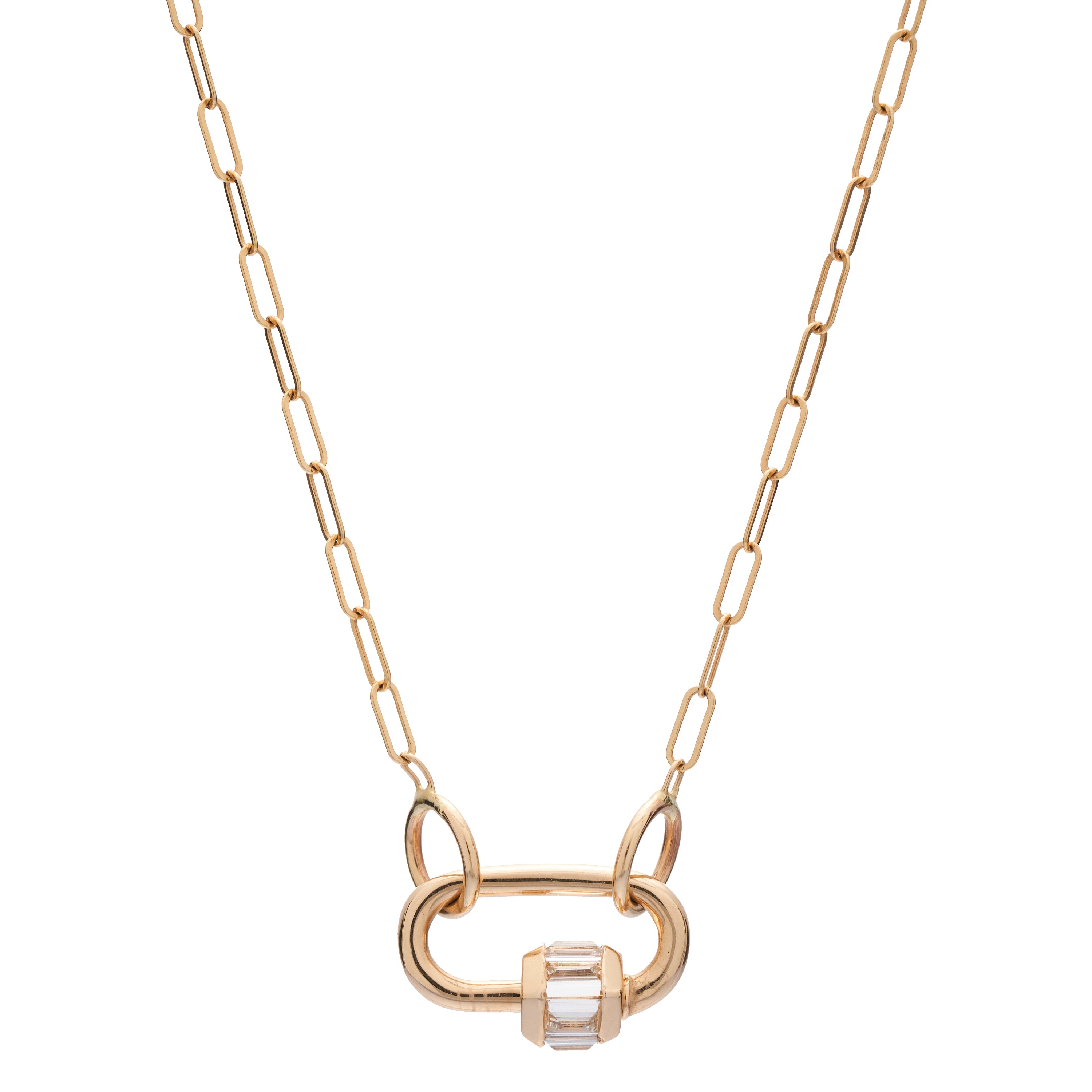 Marla Aaron 14k Yellow Gold Total Baguette Diamond Baby Lock