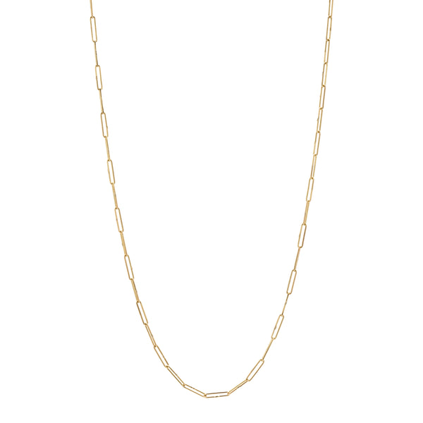 Tura Sugden 18k Gold Elongated Silk Link Chain Necklace