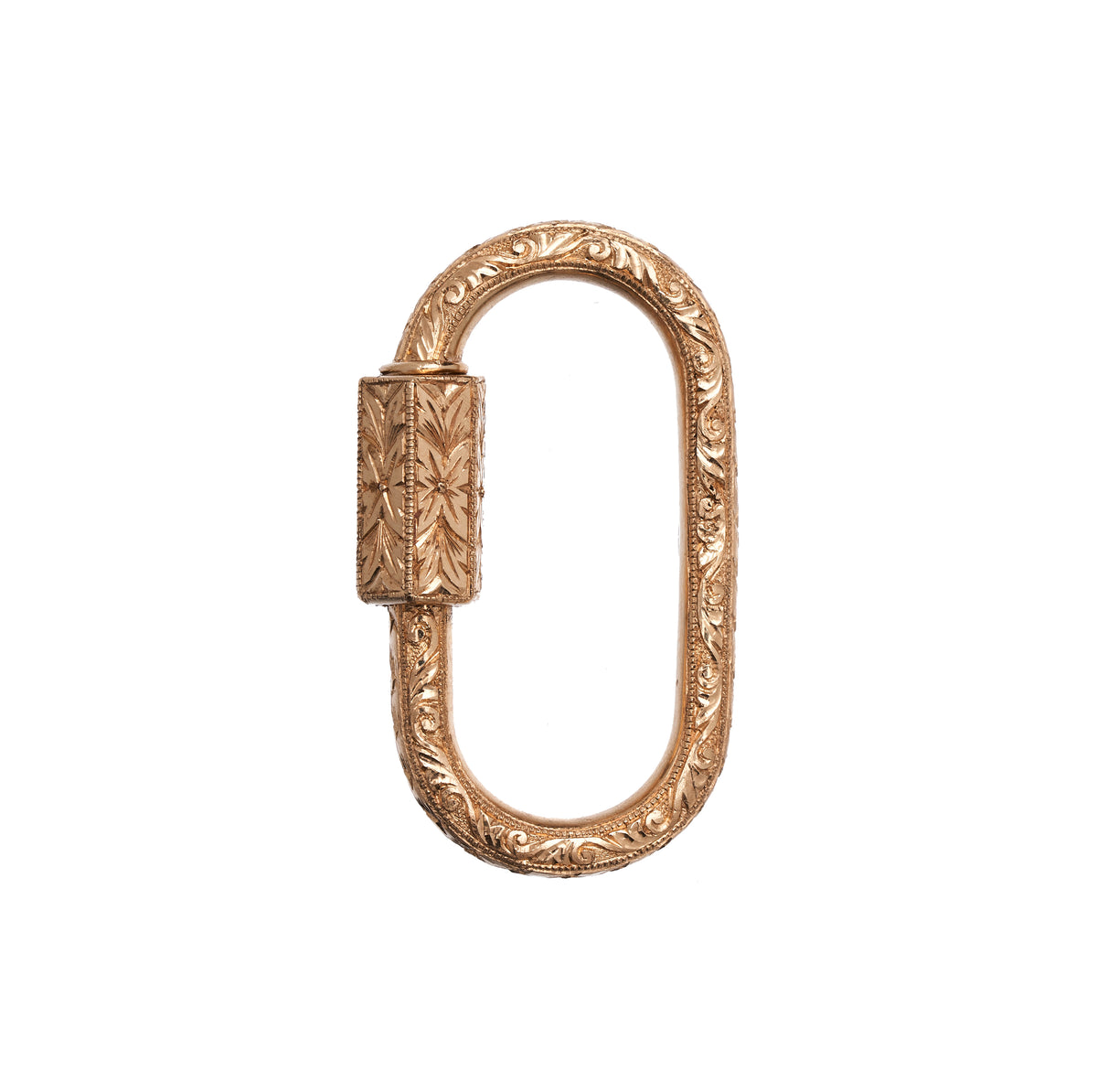 Marla Aaron 14k Yellow Gold Hand Engraved Regular Lock