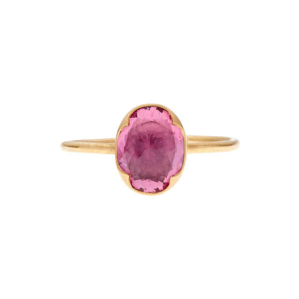 Gabriella Kiss 18k Faceted Pink Spinel Ring