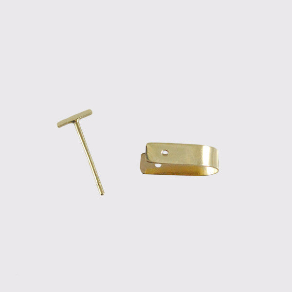 Kathleen Whitaker 14k Bevel Stud and Small Ear Cuff