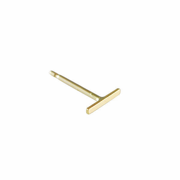 Kathleen Whitaker 14k Gold Staple Stud Earring Yellow Gold