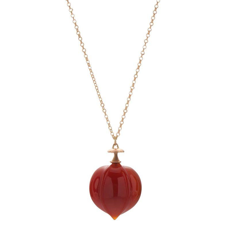 Gabriella Kiss 14k Carnelian Hickory Nut Necklace