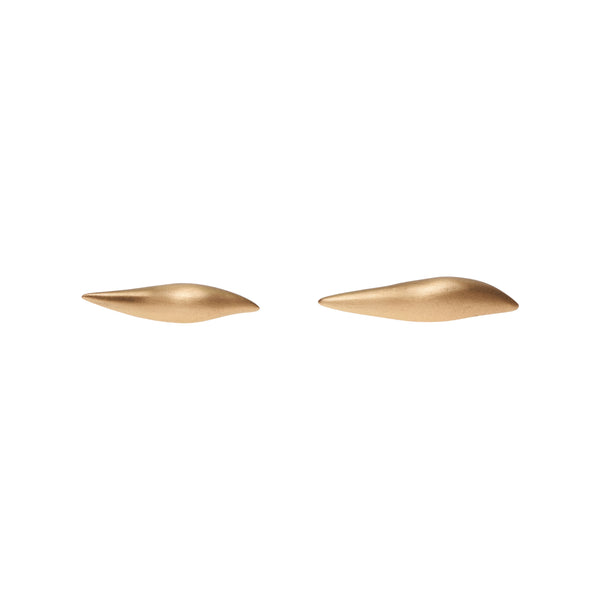 Gabriella Kiss 18k Pair of Small and Medium Slug Earrings